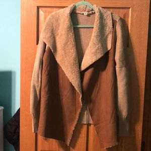 Sherpa sweater cardigan